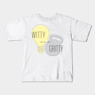 Witty & Gritty Podcast Square Logo Kids T-Shirt